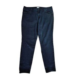 S & Co Black Denim Jegging Low Rise Stretch Womens 16 Short Petite